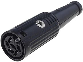 Wtyk DIN 5pin 240° żeński prosty DELTRON na przewód Wtyk DIN 5pin 240° żeński prosty DELTRON na przewód