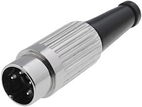 Wtyk DIN 4pin 216° męski prosty DELTRON na przewód 34V Wtyk DIN 4pin 216° męski prosty DELTRON na przewód 34V