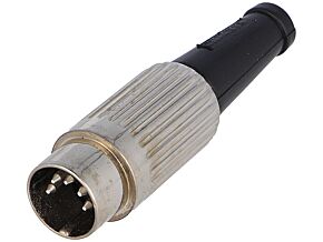 Wtyk DIN 5pin 180° męski prosty DELTRON na przewód 34V