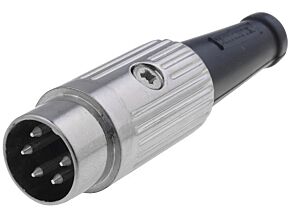 Wtyk DIN 5pin 240° męski prosty DELTRON na przewód