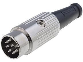 Wtyk DIN 8pin 270° męski prosty DELTRON na przewód Wtyk DIN 8pin 270° męski prosty DELTRON na przewód