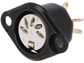 Gniazdo DIN 5pin 180° żeńskie DELTRON lutowanie 34V 10mOhm