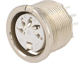 Gniazdo DIN 5pin 180° żeńskie DELTRON THT srebrzony 34V