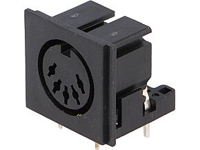 Gniazdo DIN 5pin 180° żeńskie kątowe 90° CLIFF THT