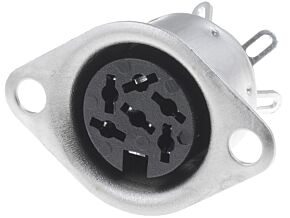 Gniazdo DIN 6pin 240° żeńskie HIRSCHMANN lutowanie