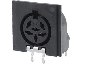 Gniazdo DIN 6pin 240° żeńskie kątowe 90° HIRSCHMANN na PCB