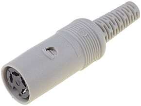 Wtyk DIN 4pin 216° żeński prosty HIRSCHMANN na przewód