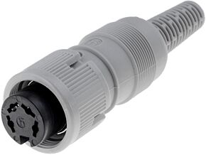 Wtyk DIN 4pin 216° żeński prosty HIRSCHMANN na przewód