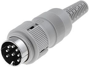 Wtyk DIN 8pin 262° męski prosty HIRSCHMANN na przewód