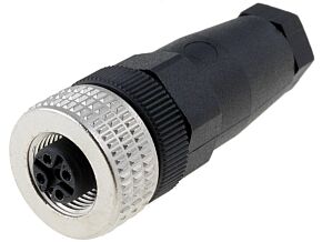 Wtyk żeński prosty M12 4pin HIRSCHMANN dławik PG7