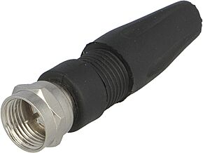 Wtyk F męski prosty na przewód 7mm Wtyk F męski prosty na przewód 7mm