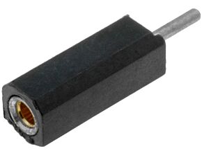 Gniazdo kołkowe żeńskie 1PIN toczone styki proste raster 2,54mm