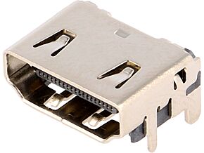 Złącze CONNFLY HDMI gniazdo 19pin gold flash SMT kątowe 90°