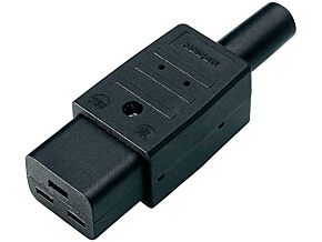 Wtyk IEC 60320 żeński prosty 16A wersja C19 (J) na przewód