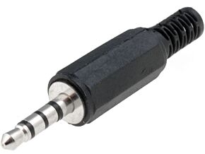 Wtyk Jack 3.5mm (4pin) stereo z osłoną kabla