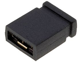 Zwora (JUMPER) raster 2,54 czarny zamknięta