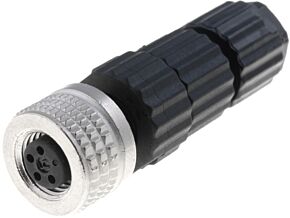 Złącze M8 żeńskie 4PIN proste na przewód wtyk E 4A Gwint M8