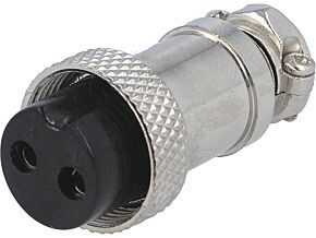 Wtyk mikrofonowy żeński 2PIN na przewód prosty Wtyk mikrofonowy żeński 2PIN na przewód prosty