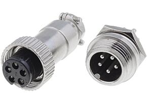 Komplet wtyk mikrofonowy MINI 5PIN żeński i gniazdo 5PIN MINI męskie Komplet wtyk mikrofonowy MINI 5PIN żeński i gniazdo 5PIN MINI męskie