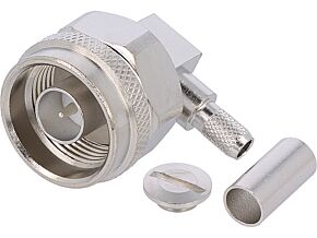 Wtyk N męskie kątowe 90° 50 Ohm B9907, KX15, LMR195, RG141, RG58C/U Wtyk N męskie kątowe 90° 50 Ohm B9907, KX15, LMR195, RG141, RG58C/U