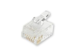 Wtyk RJ12 6p/6c z zaciskiem na kabel płaski i linkę