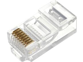 Wtyk RJ45 8p/8c z zaciskiem na kabel - drut okrągły Wtyk RJ45 8p/8c z zaciskiem na kabel - drut okrągły