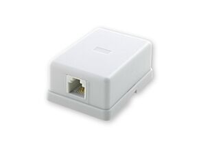 Gniazdo 6p/4c natynkowe białe 58x42x24mm