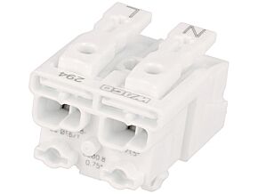 Złączka: instalacyjna; tory:2; 0,5÷2,5mm2; wciskany; 24A; 500V