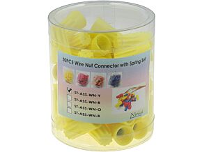 Zestaw: złączki; 0,5÷6mm2; żółty; 50szt; Zestaw: złączka nakręcana Zestaw: złączki; 0,5÷6mm2; żółty; 50szt; Zestaw: złączka nakręcana