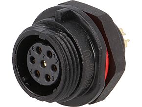 Gniazdo żeńskie WEIPU SP13 7PIN IP68 5A lutowanie 125V na panel