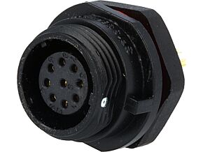 Gniazdo żeńskie WEIPU SP13 9PIN IP68 3A lutowanie 125V na panel