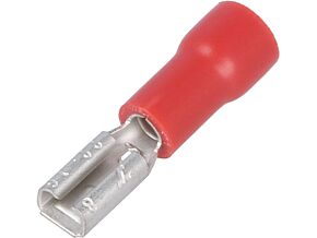Konektor płaski żeński izolowany 2,8x0,8mm (0,5–1,0) czerwony