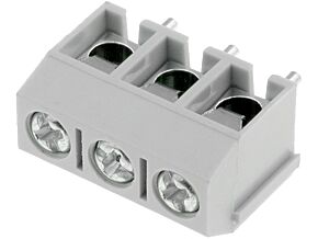 Listwa zaciskowa kątowa raster 5mm, 3n/1,5mm2 szara Listwa zaciskowa kątowa raster 5mm, 3n/1,5mm2 szara