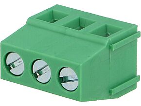 Listwa zaciskowa kątowa raster 5mm, 3n/2,5mm2 zielona Listwa zaciskowa kątowa raster 5mm, 3n/2,5mm2 zielona