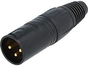 Wtyk XLR męski 3pin prosty na przewód lutowanie 3,5÷8mm NEUTRIK Wtyk XLR męski 3pin prosty na przewód lutowanie 3,5÷8mm NEUTRIK