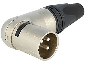 Wtyk XLR męski 3pin kątowy 90° obrotowy na przewód 3,5÷8mm NEUTRIK Wtyk XLR męski 3pin kątowy 90° obrotowy na przewód 3,5÷8mm NEUTRIK