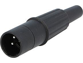 Wtyk XLR męski 3pin prosty na przewód lutowanie srebrzony CLIFF Wtyk XLR męski 3pin prosty na przewód lutowanie srebrzony CLIFF