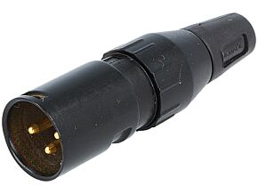 Wtyk XLR męski 3pin prosty na przewód lutowanie 2,8÷8mm DELTRON