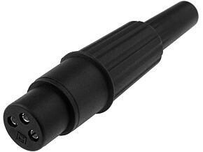 Wtyk XLR żeński 3pin proste na przewód lutowanie srebrzony CLIFF Wtyk XLR żeński 3pin proste na przewód lutowanie srebrzony CLIFF