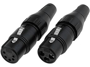 Wtyk XLR żeński 3pin proste na przewód lutowanie 2,8÷8mm DELTRON Wtyk XLR żeński 3pin proste na przewód lutowanie 2,8÷8mm DELTRON