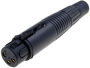 Wtyk XLR żeński 3pin proste na przewód złocony