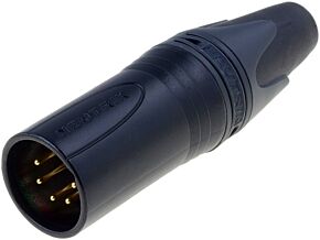 Wtyk XLR męski 5pin prosty na przewód lutowanie 3,5÷8mm NEUTRIK