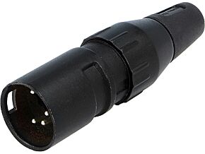 Wtyk XLR męski 5pin prosty na przewód lutowanie 2,8÷8mm DELTRON Wtyk XLR męski 5pin prosty na przewód lutowanie 2,8÷8mm DELTRON