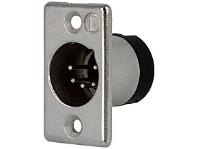 Gniazdo XLR męskie 5pin proste lutowanie Styki: mosiądz 50V DELTRON