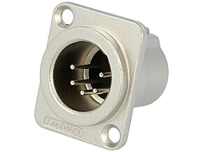 Gniazdo XLR męskie 5pin proste toczone styki lutowanie 133V AMPHENOL Gniazdo XLR męskie 5pin proste toczone styki lutowanie 133V AMPHENOL