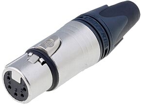Wtyk XLR żeński 5pin prosty na przewód lutowanie 3,5÷8mm NEUTRIK Wtyk XLR żeński 5pin prosty na przewód lutowanie 3,5÷8mm NEUTRIK