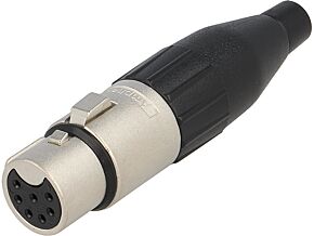 Wtyk XLR żeński 7pin prosty na przewód lutowanie 8mm 133V AMPHENOL Wtyk XLR żeński 7pin prosty na przewód lutowanie 8mm 133V AMPHENOL