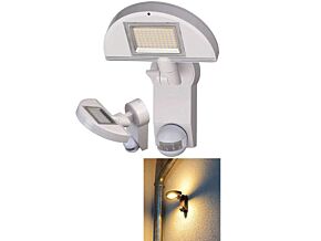 Lampa elewacyjna obustronna 80LED z czujnikiem ruchu biała
