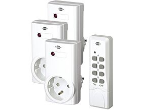 Zestaw 3 gniazd sieciowych Brennenstuhl sterowanych pilotem