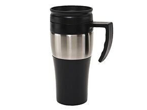 Kubek termiczny 380ml srebrno czarny Kubek termiczny 380ml srebrno czarny